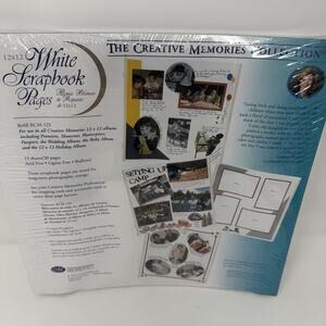 Creative Memories Original 12 x12 White Scrapbook Pages 15 Sheets 30 Pages NEW